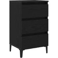 vidaXL Cabinet de chevet Chêne noir 40 x 35 x 69 cm Bois d'ingénierie