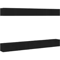 vidaXL : Ensemble de 6 meubles TV, finition bois imitation chêne, coloris noir, en panneaux de particules