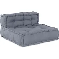 vidaXL Ensemble de canapés modulaires, tissu gris, 210 x 140 x 56 cm