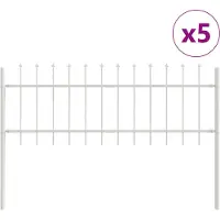 vidaXL , clôture de jardin WOERDEN, 5 pièces, 8,5 x 0,6 m, acier avec revêtement en poudre