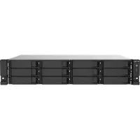 Qnap TS-1273AU-RP-8G serveur de stockage NAS Rack (2 U) Ryzen Embedded V1500B 8 Go DDR4 0 To QTS Aluminium, Noir