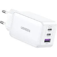 UGREEN Nexode USB-A+2*USB-C 65W GaN Tech Fast Charger blanc