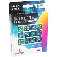 GameGenic Set de 12 Dés D6 - Galaxy Series : Neptune
