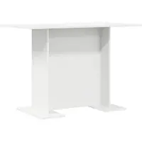 vidaXL Table de salle à manger blanche 110 x 60 x 75 cm Bois composite