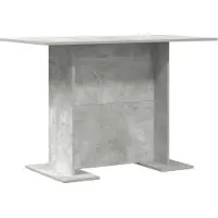 vidaXL Table de salle à manger en béton gris 110 x 60 x 75 cm en aggloméré