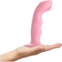 Strap-On-Me M - Vibromasseur point G étanche et vibrant (rose)