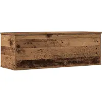 vidaXL Boîte de rangement vieux bois 102 x 35 x 35 cm Bois composite
