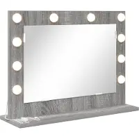 vidaXL Miroir de salle de bain Sonoma gris, 60 x 45 x 18 cm, rectangulaire