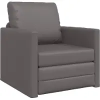 vidaXL Canapé-Lit Gris 74 x 77 x 81 cm Velours
