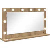 vidaXL Miroir de salle de bain , style artisanal, chêne, 80 x 45 x 18 cm, rectangulaire
