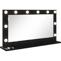 vidaXL Miroir de lavabo noir imitation chêne 80 x 45 x 18 cm