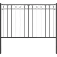 vidaXL Élément de clôture ASSEN, 170 x 150 cm, acier, gris