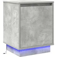vidaXL Cabinet de chevet avec Gris béton 39 x 34.5 x 50 cm