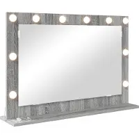 vidaXL Miroir de salle de bain Sonoma gris, 80 x 55 x 18 cm, rectangulaire