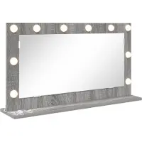 vidaXL Miroir de salle de bain Sonoma gris, 80 x 45 x 18 cm, rectangulaire