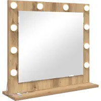 vidaXL Miroir de salle de bain , style artisanal, chêne, 60 x 55 x 18 cm, rectangulaire