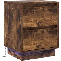 vidaXL Cabinet de chevet avec tiroir avec Chêne fumé 39 x 34.5 x 50 cm
