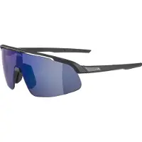 Alpina Unisexe, Lunettes de sport, Turbo Pro S Q-Lite (Noir mat, Bleu), Noir, Bleu