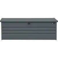 Axi Miles Coffre De Jardin En Métal - 1000L, Anthracite 185 X 82 X 75 Cm - Coffre De Rangement Extérieur Avec Fond Et Serrure - Meuble Exterieur