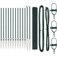 vidaXL Clôture en fil barbelé soudé, avec piquets, 25 x 1 mètre, couleur verte
