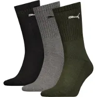 Puma Unisexe, Chaussettes, Crew Sock 3p Unisex, Multicolore, (Lot de 3, 43 - 46)