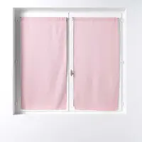Douceur d'intérieur Douceur d'Intérieur, Paire de Voilage Droite Passe Tringle 2 x 60 x 120 cm Voile tissé, Soane Rose