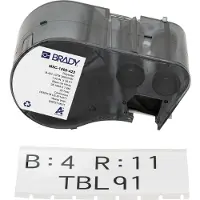 Brady M5C-1500-422 ruban polyester 38,10 mm x 7,62 m (d'origine) - noir sur blanc