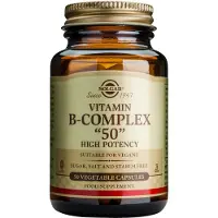 Solgar Complexe de Vitamine B-50 Haute Puissance 50 Capsules Végétales