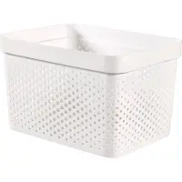 Keter Infinity Recycled Box 17l Dots Blanc35.5x26.2xh21.9cm (lot de 5)