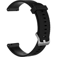 Wave siliconiranneke, Ã¤ly- ja urheilukelloille, musta (22 mm, Silicone), Sangles de montre, Noir