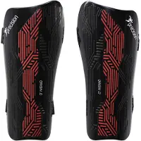 Precision Protège-tibias Football Origin.0 Strap noir-rouge medium