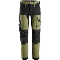 Snickers Stretch Broek 6375 Khaki Groen - Zwart (3104) Maat 050 (50)