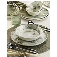 Hermia Concept , MCH-06-12-PRC, Service de table (12-teilig), 100 % PORZELLAN, Weiß, 25 x 33 x 2,5 cm