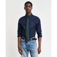 Gant pour homme. 3000302 Pinpoint Slim Fit Oxford Shirt navy (L), Casuel, Coton, Classique, Manche longue, Marine