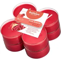 Bolsius Maxi-Lights Clear Cup True Scents Pomegranate