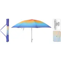 Koopman Parasol de jardin Multicolore 190x180cm Réglable Portable, Parfait pour la plage et la terrasse