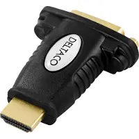 Deltaco 100020, Adaptateur données + vidéo, Noir
