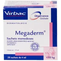Virbac Megaderm - Chien et Chat jusqu'à 10 kg/ 28 sachets