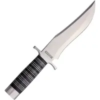 Rough Ryder Large Bowie RR2391, Satin Stainless Steel, Layered Wood, couteau à lame fixe