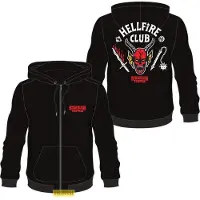 Difuzed Hommes, Pull-over, STRANGER THINGS - Hellfire Club - Pull à Capuche Homme (M), Noir, (M)