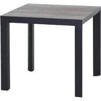 Siena Garden Silva Dining Tisch 80x80cm matt anthrazit / washed grey (80 x 80 x 74 cm)