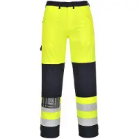 Portwest Pantalon Haute-visibilité Multirisques Couleur : Jaune/marine Taille Xxxl