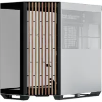 APNX V1 Boîtier PC, tour midi, ATX, verre trempé - bois, noir / blanc (ATX), Boîtier PC, Noir, Blanc