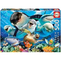 Educa Puzzle Selfie sous la Mer - Moins de 10 pièces