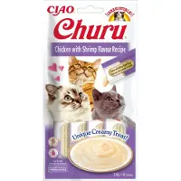 Ciao Churu Cat - Friandise crémeuse au poulet et aux crevettes pour chats - 56 g
