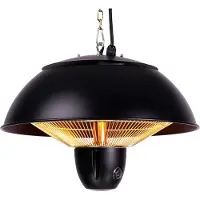 Fornorth Chauffage radiant Ceiling Heater Original 1500W télécommande, noir