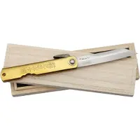 Higonokami Couteau pliant Damascus Folder Brass