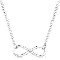 Elli DIAMONDS Chaîne 'Infinity' argent / blanc