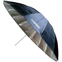 Caruba Parapluie réflecteur Blanc + couverture noire 153cm