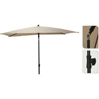 Ambiance Rectangular Garden Umbrella Doré 125 x 200 cm